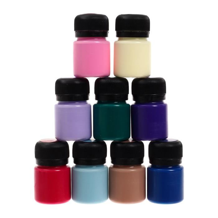 Краска акриловая, набор 9 цветов х 20 мл, Matt, ЗХК Decola Краска акриловая, набор 9 цветов х 20 мл, Matt, ЗХК Decola "Ривьера", матовая, 143411883