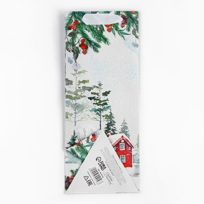 Пакет под бутылку, треугольный «Чудо», 13 х 32 х 11.3 см, Новый год Пакет под бутылку, треугольный «Чудо», 13 х 32 х 11.3 см, Новый год