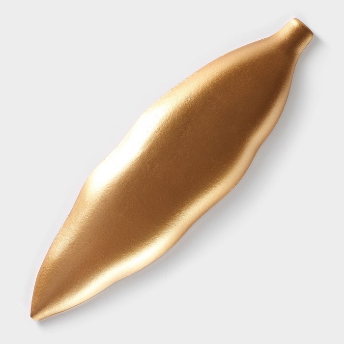 Блюдо для фруктов Доляна «Золотой лист», 40×11,5 см, цвет золотой Блюдо для фруктов Доляна «Золотой лист», 40×11,5 см, цвет золотой