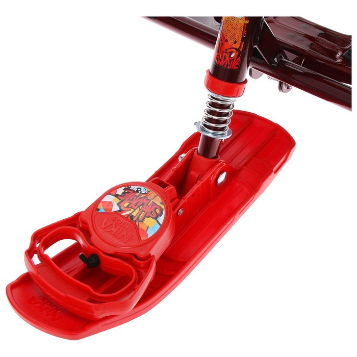 Снегокат «Тимка спорт 4-1 Граффити», ТС4-1/GR, со спинкой и ремнём безопасности, цвет чёрный/бордовый/красный Снегокат «Тимка спорт 4-1 Граффити», ТС4-1/GR, со спинкой и ремнём безопасности, цвет чёрный/бордовый/красный