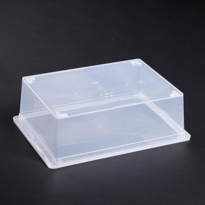 Ящик для хранения с крышкой, 25 л, 53×37×18 см, цвет прозрачный Ящик для хранения с крышкой, 25 л, 53×37×18 см, цвет прозрачный