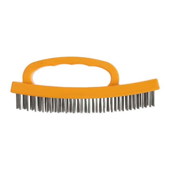 Щетка металлическая ручная ТУНДРА, пластиковая рукоятка, 6-рядная Щетка металлическая ручная ТУНДРА, пластиковая рукоятка, 6-рядная