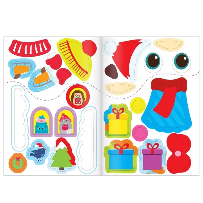 Новогодние аппликации наклейками «Белочка» Новогодние аппликации наклейками «Белочка»