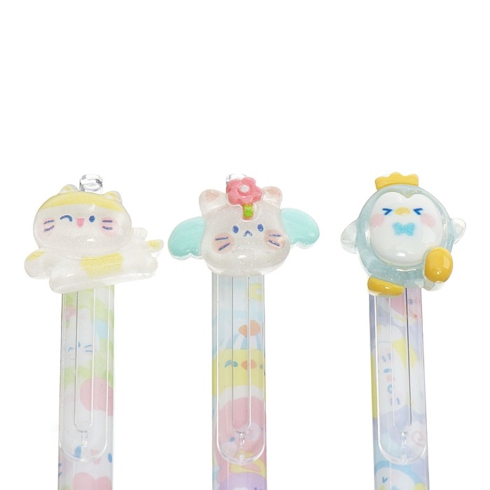 Ручка гелевая автомат Ручка гелевая автомат "Зверушки", стираемые чернила, чернила синие, МИКС