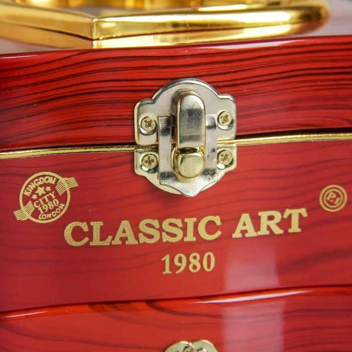 Шкатулка пластик музыкальная механическая Шкатулка пластик музыкальная механическая "Комод" коричневый 11х13,3х11,5 см