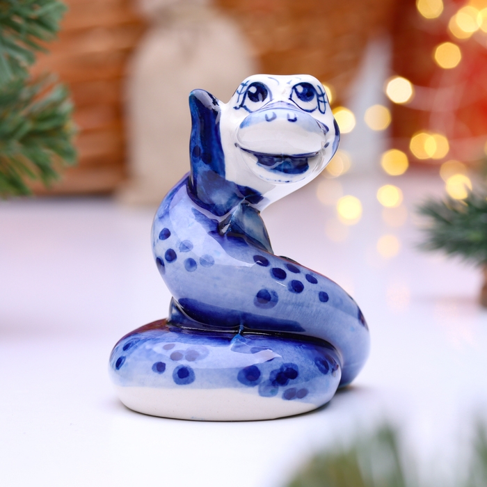 Новый год. Сувенир символ года Новый год. Сувенир символ года "Змея Каа", гжель