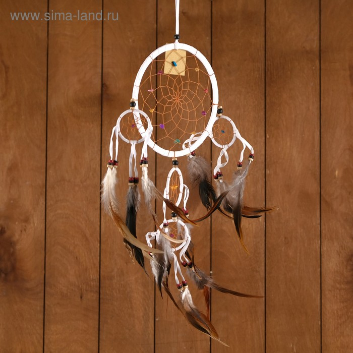 Ловец снов Ловец снов "Пять колец" белый 25х0,5х50 см