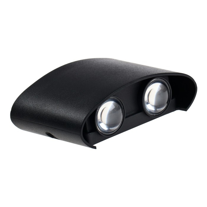 Светильник фасадный «Полусфера», FSD-072, 4 Вт, 4000К, 2 луча, IP65, 220 В, пластик, черный 100842 Светильник фасадный «Полусфера», FSD-072, 4 Вт, 4000К, 2 луча, IP65, 220 В, пластик, черный 100842