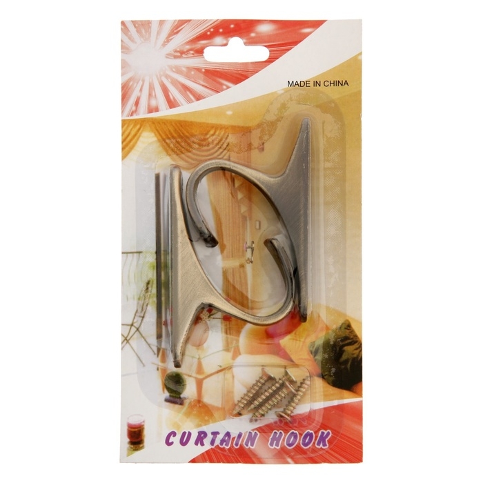 Крючок для штор KS101 CAPPIO, однорожковый, цвет бронза, 2 шт Крючок для штор KS101 CAPPIO, однорожковый, цвет бронза, 2 шт