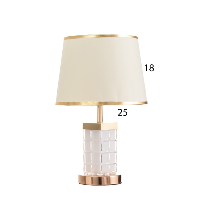 Лампа настольная Лампа настольная "Корона" 1х40Вт Е27 1х3Вт LED золото 23х23х43см