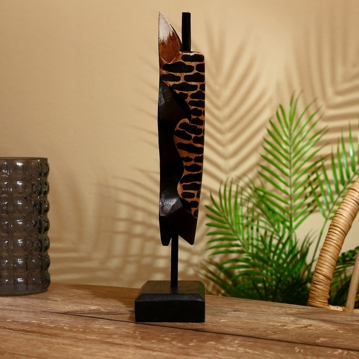 Маска Маска "Зебра" на подставке, албезия 40 см