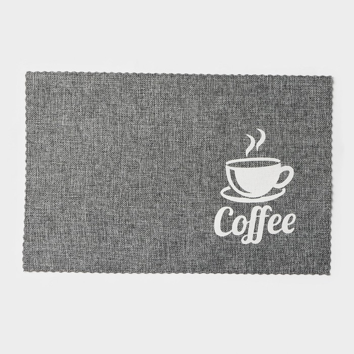 Салфетки сервировочные на стол Доляна Coffee, 4 шт, 44×29 см, цвет серый Салфетки сервировочные на стол Доляна Coffee, 4 шт, 44×29 см, цвет серый