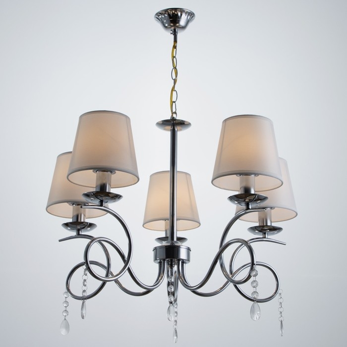 Люстра Люстра "Муза" 5хЕ27 40т хром 58х58х40 см BayerLux