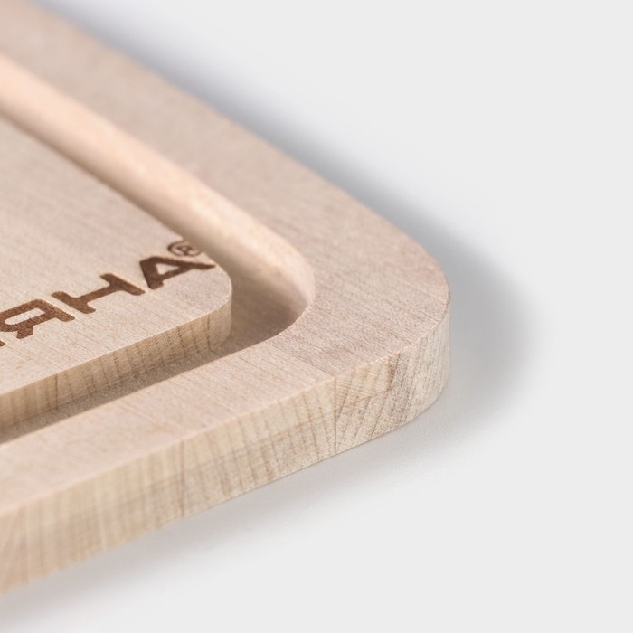 Доска разделочная с желобом Доляна, 30×25×0,8 см, массив берёзы Доска разделочная с желобом Доляна, 30×25×0,8 см, массив берёзы