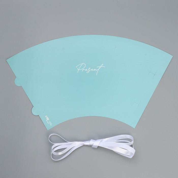 Пакет для цветов конусный круглый складной на лентах «Present», 15 х 23.3 х 7.5 см Пакет для цветов конусный круглый складной на лентах «Present», 15 х 23.3 х 7.5 см