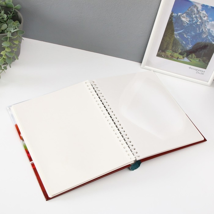 Фотоальбом  магнитный 23х28 см. 30 листов, "Цветы"