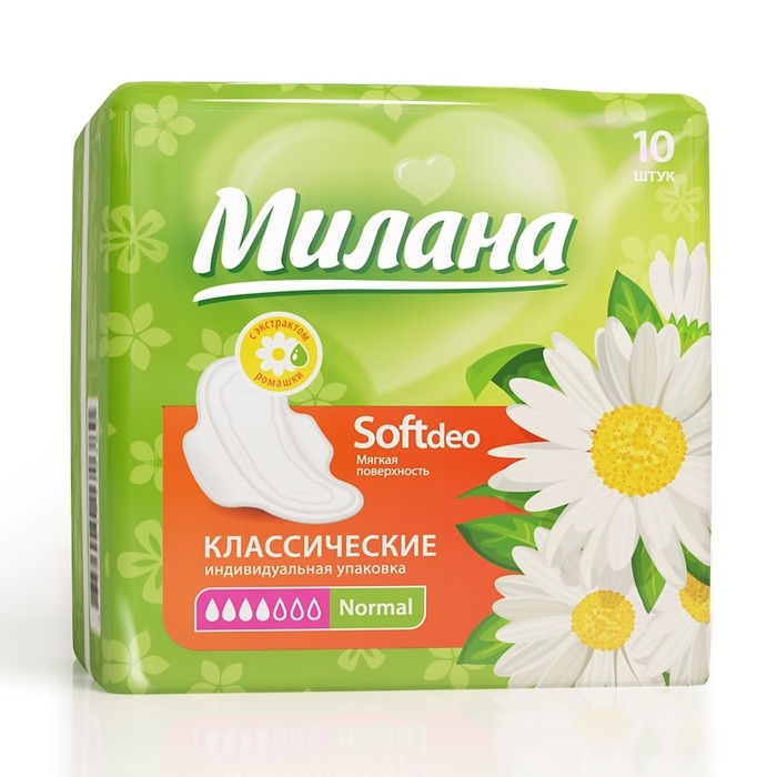 Прокладки Милана  Прокладки Милана "Classic Normal soft Deo", 10 шт