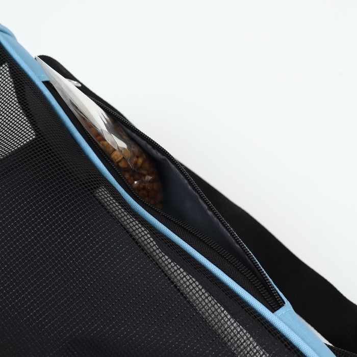 Сумка-переноска сетчатая, 43 х 21 х 30 см, голубая Сумка-переноска сетчатая, 43 х 21 х 30 см, голубая