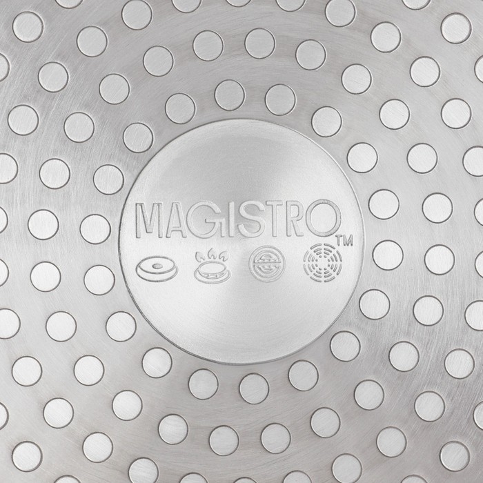 Сковорода Magistro Warrior, d=26 см, h=4,9 см, ручка soft-touch, антипригарное покрытие, индукция, цвет чёрный