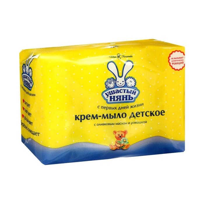 Детское крем-мыло Ушастый нянь, с оливковым маслом и ромашкой, 4х100 г Детское крем-мыло Ушастый нянь, с оливковым маслом и ромашкой, 4х100 г