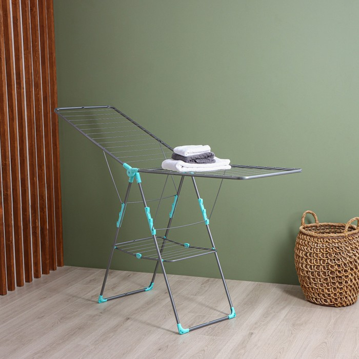 Сушилка для белья двухуровневая, 21 м, цвет серебряный Сушилка для белья двухуровневая, 21 м, цвет серебряный