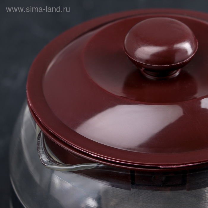 Чайник стеклянный заварочный «Бруно», 750 л, 16×11,5×13 см, с металлическим ситом, цвет коричневый Чайник стеклянный заварочный «Бруно», 750 л, 16×11,5×13 см, с металлическим ситом, цвет коричневый