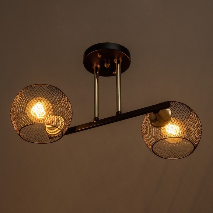 Люстра Люстра "Эстэт" 2хЕ27 40Вт черный 36х36х23,5см BayerLux