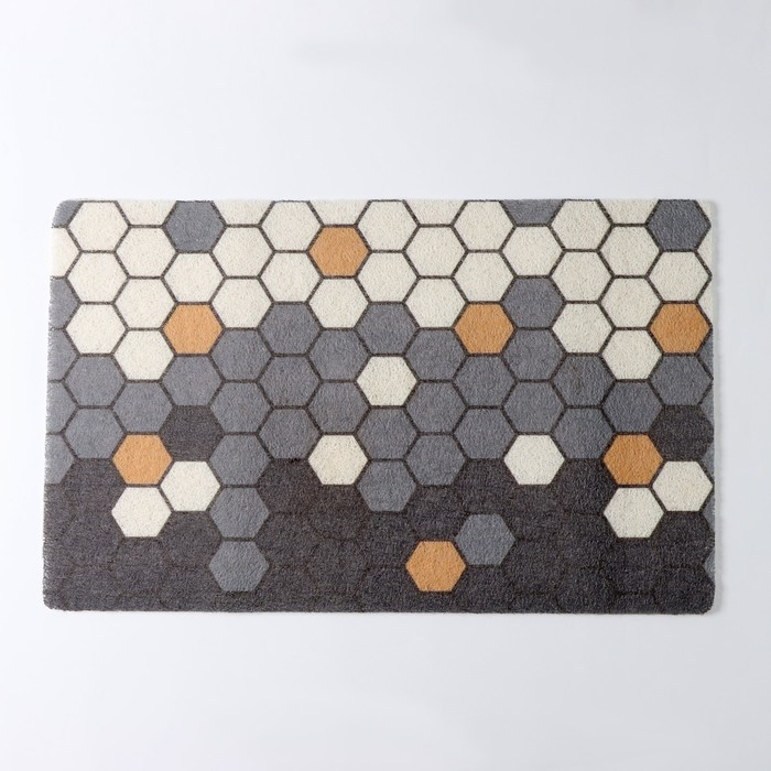 Коврик придверный грязезащитный Доляна «Гамма», вырезной, 50×80 см, цвет серый Коврик придверный грязезащитный Доляна «Гамма», вырезной, 50×80 см, цвет серый