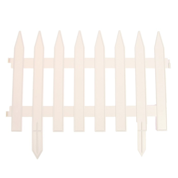 Ограждение декоративное, 35 × 210 см, 5 секций, пластик, белое, GOTIKA, Greengo Ограждение декоративное, 35 × 210 см, 5 секций, пластик, белое, GOTIKA, Greengo