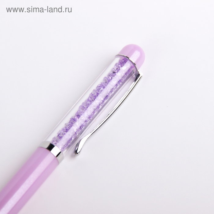 Ручка гелевая Calligrata "Стразы", 0.5 мм, синяя, корпус МИКС