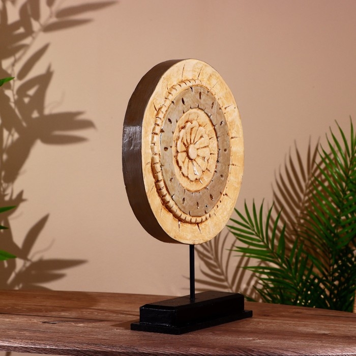 Декор  Декор "Круг" на подставке, албезия 30х9х42 см