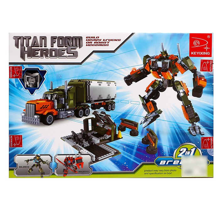 Конструктор «Робот-грузовик», 2 в 1, 607 деталей Конструктор «Робот-грузовик», 2 в 1, 607 деталей