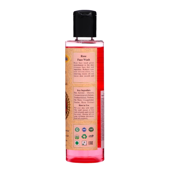 Гель для умывания лица Khadi Гель для умывания лица Khadi "Роза", 210 мл