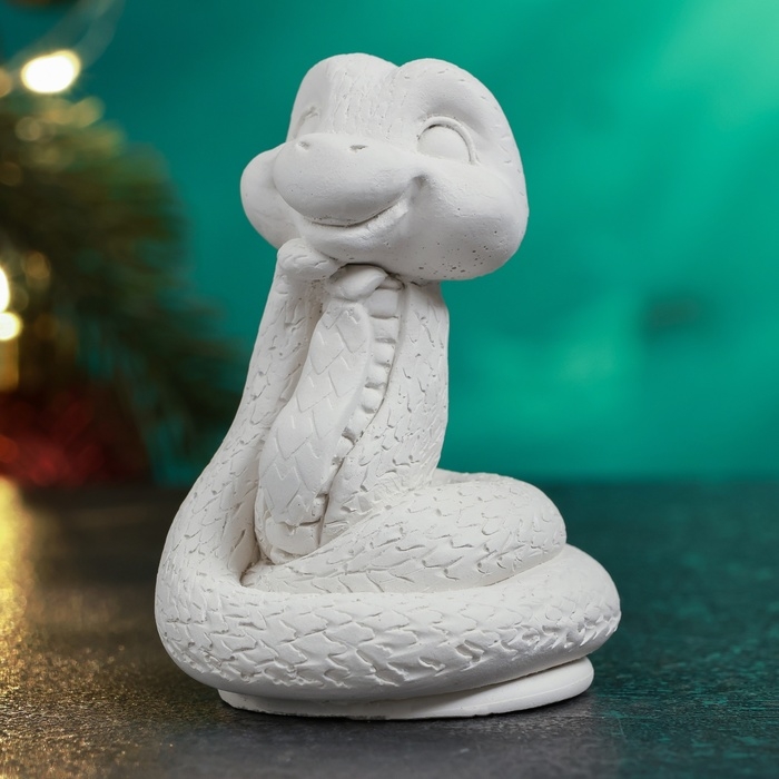 Новый год. Символ 2025. Фигура для раскраски  Новый год. Символ 2025. Фигура для раскраски "Змея Полоз" 6х5см