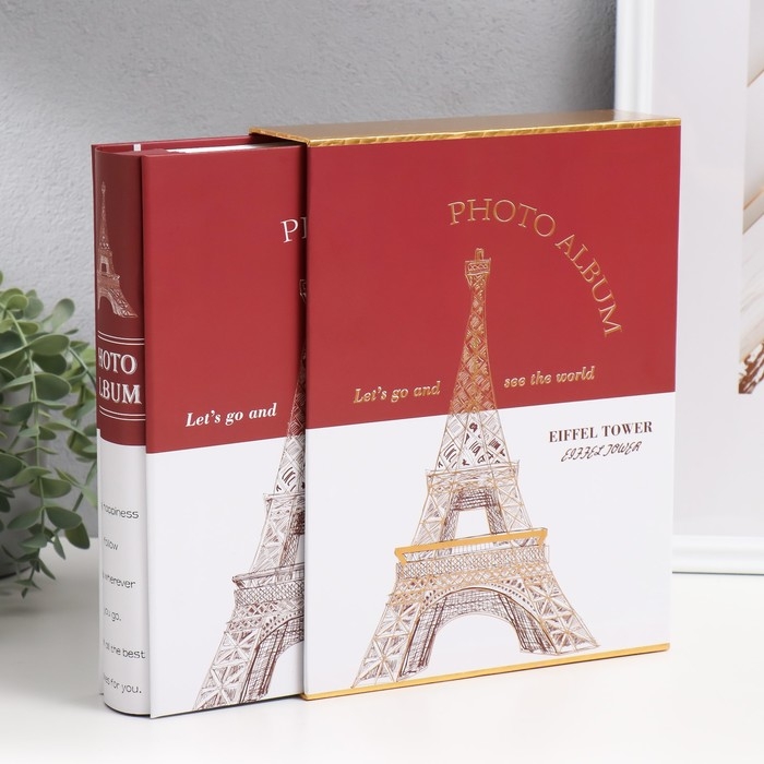 Фотоальбом на 200 фото 10х15 см  Фотоальбом на 200 фото 10х15 см "Мост" в коробке МИКС 26х20,5х5,5 см