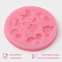 Молд Доляна «Для новорождённого», силикон, d=7,5 см, цвет розовый