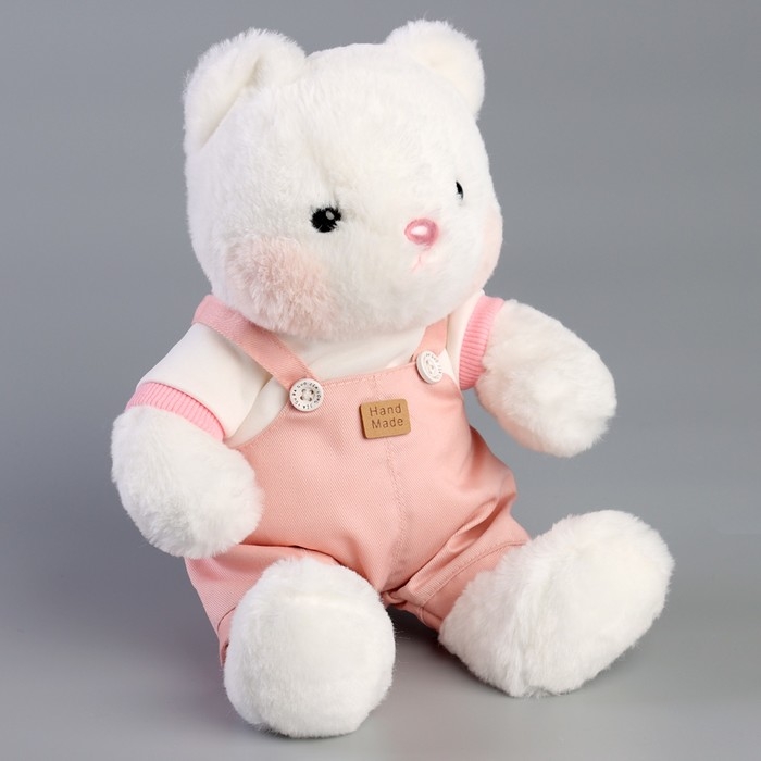 Мягкая игрушка Little Friend, медведь в розовом комбинезоне, 23 см