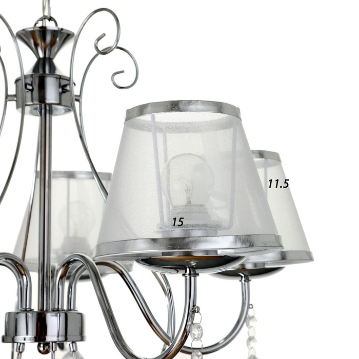 Люстра 2425/5 E27 40Вт хром 52х52х32-60 см BayerLux