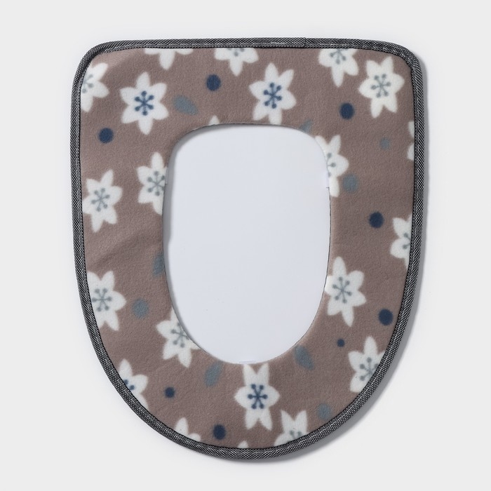 Чехол на сиденье для унитаза на липучках «Цветы», 35×45 см, цвет МИКС Чехол на сиденье для унитаза на липучках «Цветы», 35×45 см, цвет МИКС