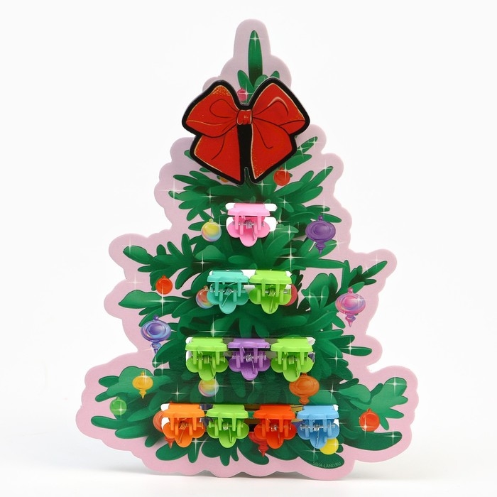 Заколка и крабики для волос новогодние «Праздник» на Новый год, Заколка и крабики для волос новогодние «Праздник» на Новый год,