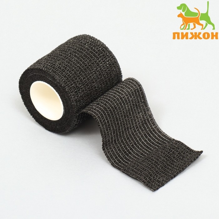 Бинт самофиксирующийся с горькой пропиткой, 5 см, макс. растяжимость 4,5 м, черный Бинт самофиксирующийся с горькой пропиткой, 5 см, макс. растяжимость 4,5 м, черный