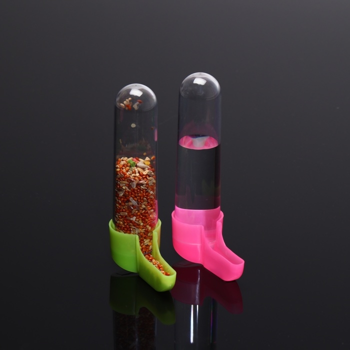 Набор из 2 поилок для птиц, 80 мл, 15 х 8 см, микс цветов Набор из 2 поилок для птиц, 80 мл, 15 х 8 см, микс цветов