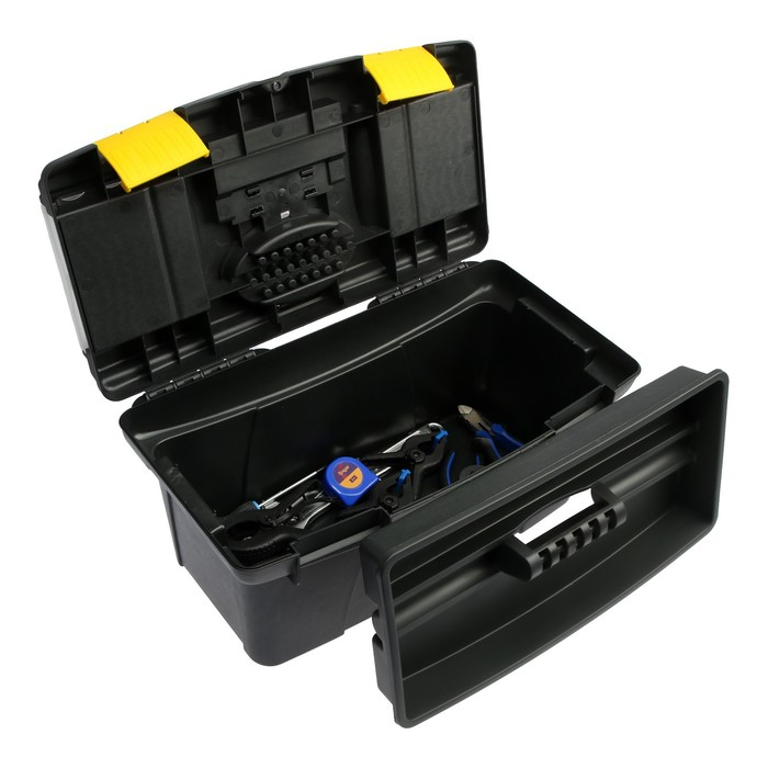 Ящик для инструмента ТУНДРА, 19 Ящик для инструмента ТУНДРА, 19", 490 х 275 х 240 мм, пластиковый