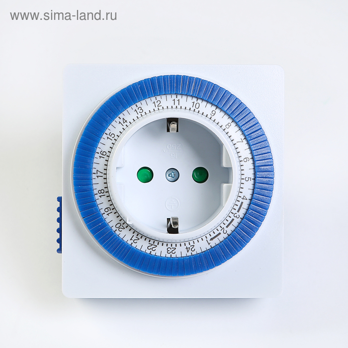 Таймер розеточный Smartbuy, механический, 3500 Вт, 96 вкл./выкл. сутки, интервал 15 мин Таймер розеточный Smartbuy, механический, 3500 Вт, 96 вкл./выкл. сутки, интервал 15 мин