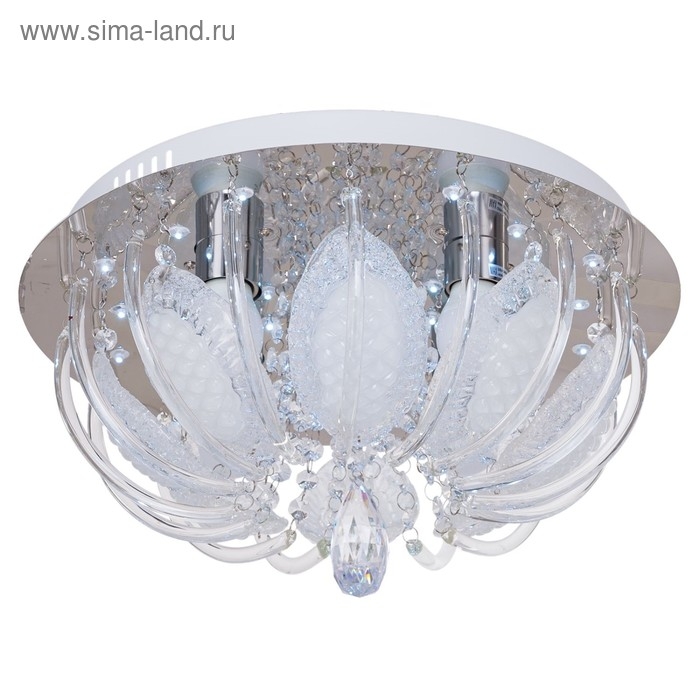 Люстра с ПДУ "Жасмин" 4x40Вт E27 хром 40х40х22 см.