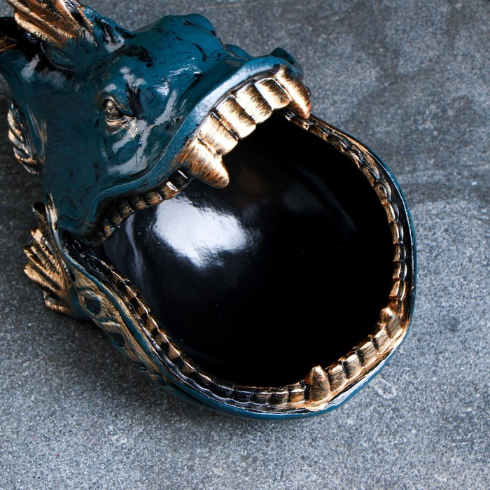 Подставка конфетница Подставка конфетница "Пиранья" синяя, 18х28х16см