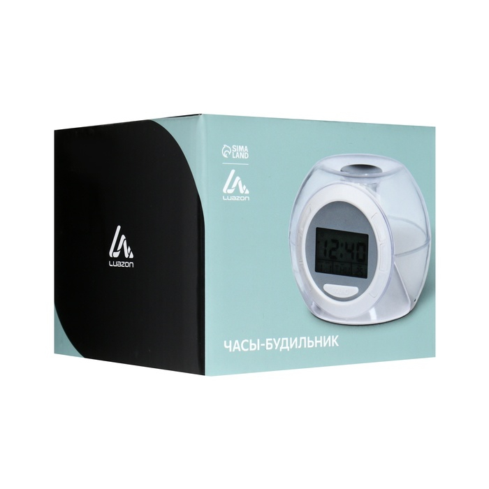 Будильник Luazon LB-06, 7 цветов дисплея, 6 мелодий, прозрачный Будильник Luazon LB-06, 7 цветов дисплея, 6 мелодий, прозрачный