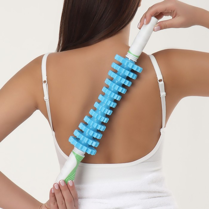 Массажёр «Скалка», универсальный, 12 колёс, d = 7 × 45 см, цвет МИКС Массажёр «Скалка», универсальный, 12 колёс, d = 7 × 45 см, цвет МИКС