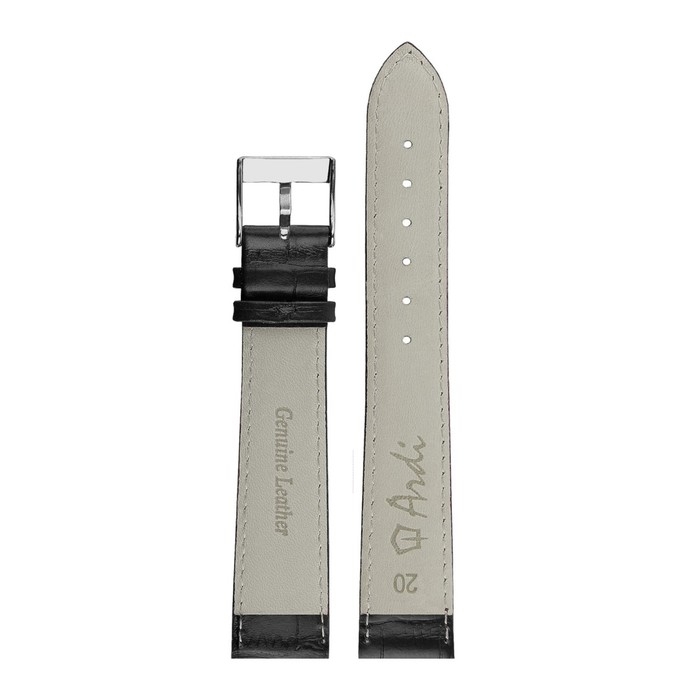 Ремешок для часов, мужской, 20 мм, запряжник 90 мм, горт 125 мм, нат. кожа, удлиненный Ремешок для часов, мужской, 20 мм, запряжник 90 мм, горт 125 мм, нат. кожа, удлиненный