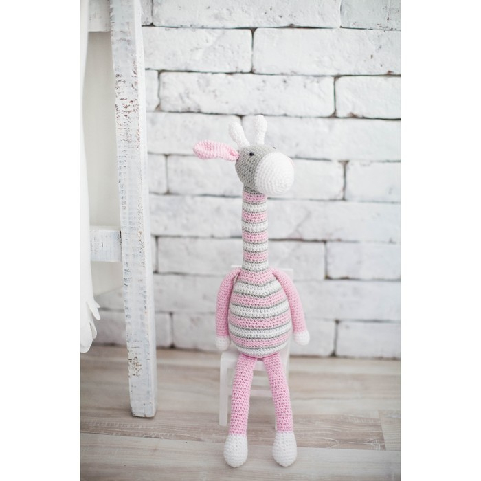 Набор для вязания. Амигуруми: мягкая игрушка своими руками «Жирафик Мэлани», 41 см